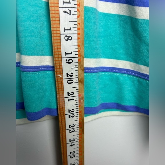 Wildfox Sweater Women’s Size XL Striped Multicolor Blue Retro Classic Old Money - Picture 8 of 9